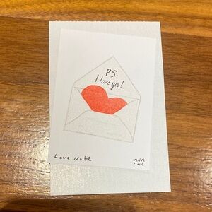 Anastasia INCIARDI Mini Print - Love Note - From Providence Rhode Island